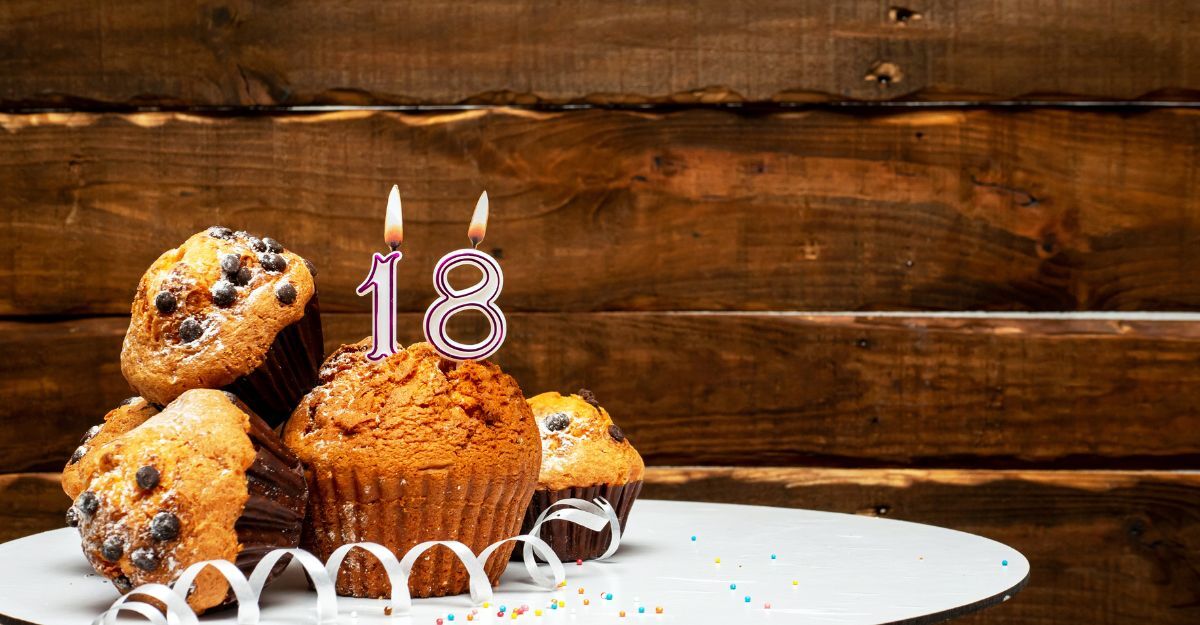 tortino con candelina dei 18 anni