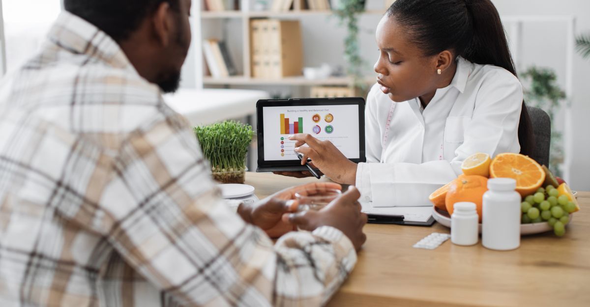 uomo dalla nutrizionista