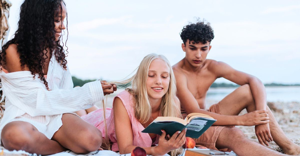 Tre amici in spiaggia