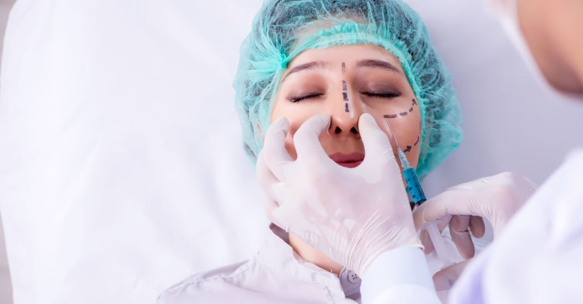 Una donna dal chirurgo plastico