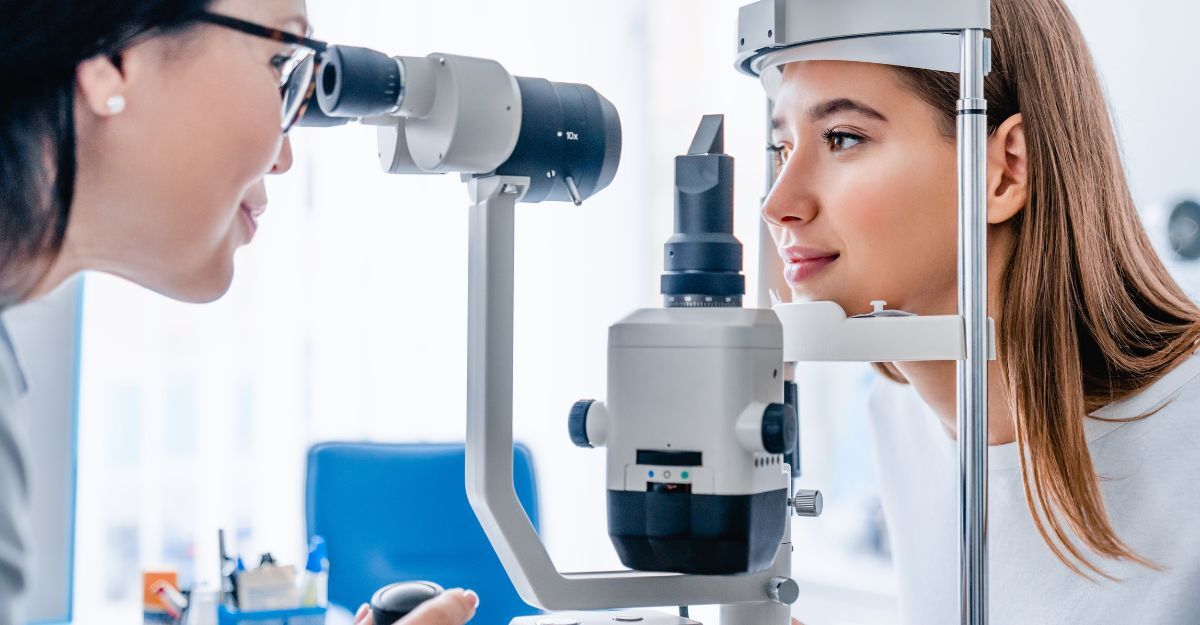 oculista visita paziente