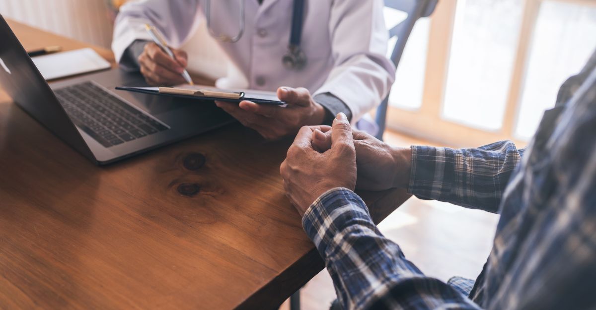 uomo in visita dall'andrologo