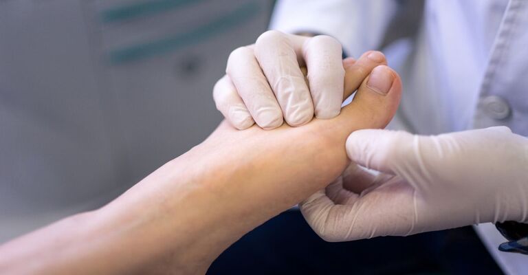 podologo visita paziente