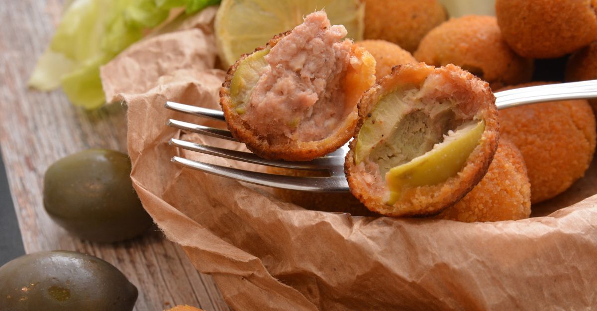 olive ascolane in un piatto