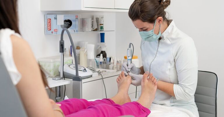 paziente dalla podologa