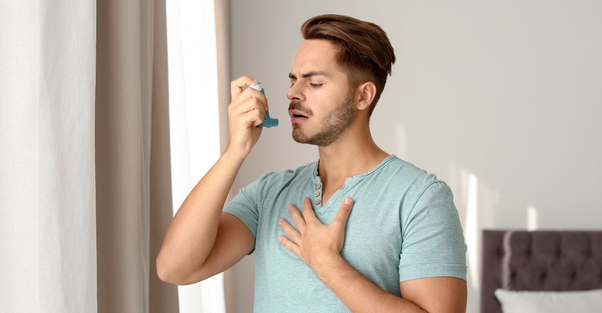 Un ragazzo con l'asma