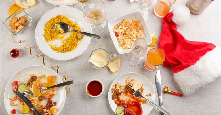 Tavolata di Natale con avanzi