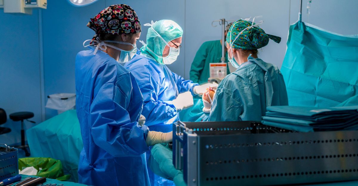 Dei medici che stanno operando