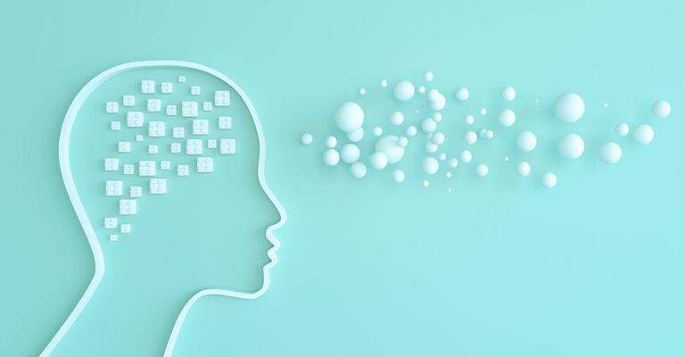 il profilo di una testa.