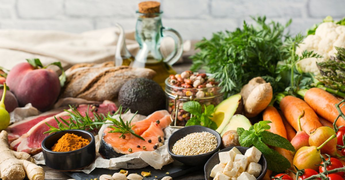 Alimenti biologici appartenenti alla dieta mediterranea.