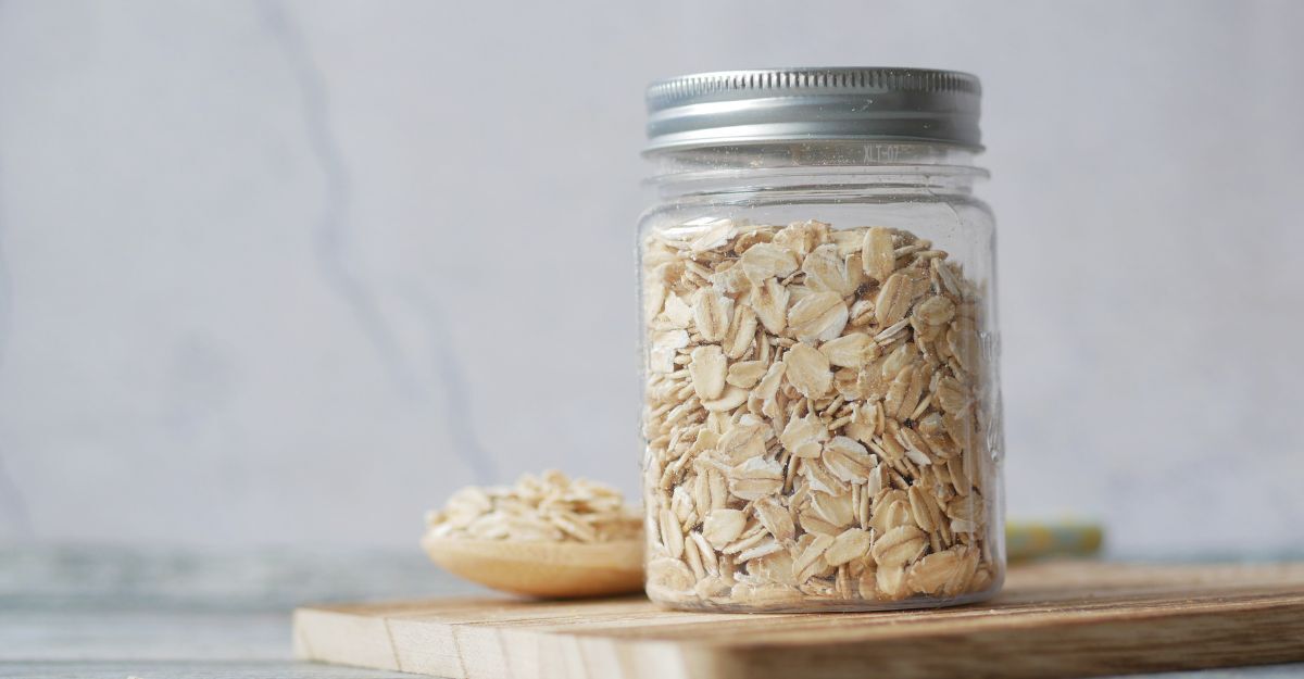 Un barattolo di cereali per dieta.