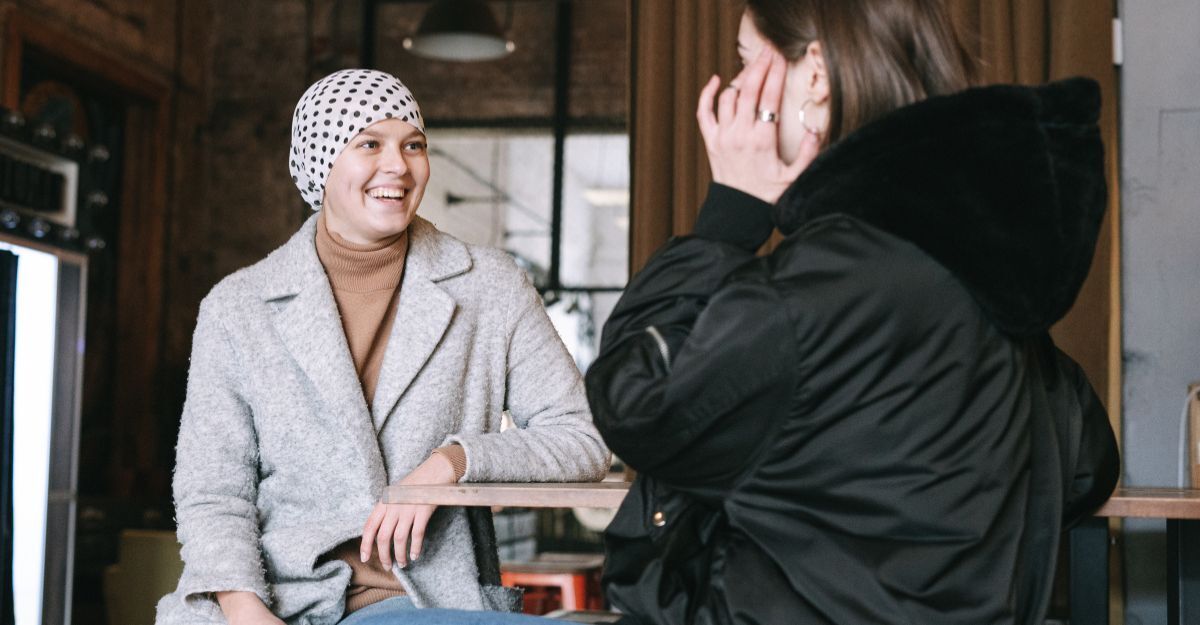 Una donna malata di tumore.