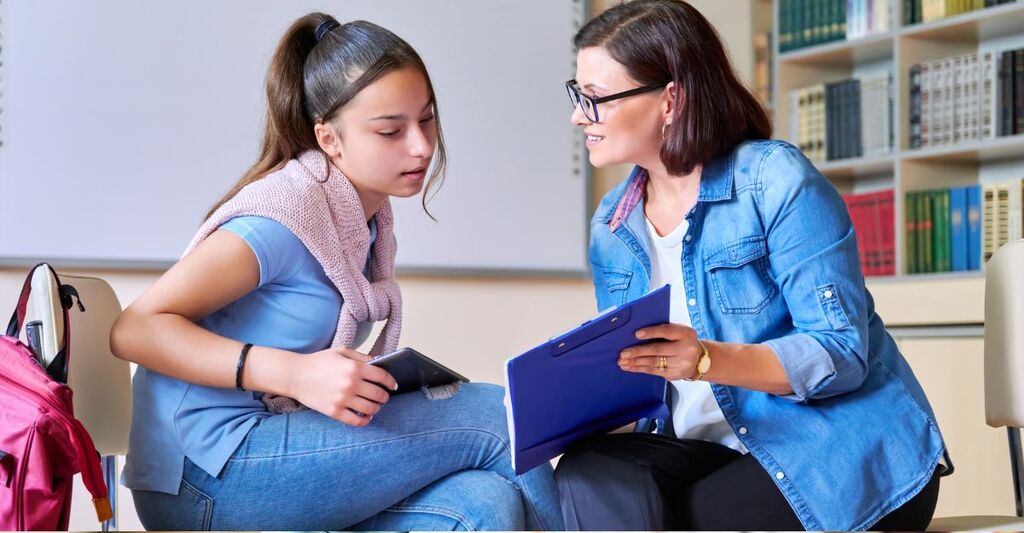 ragazza in seduta dalla psicologa