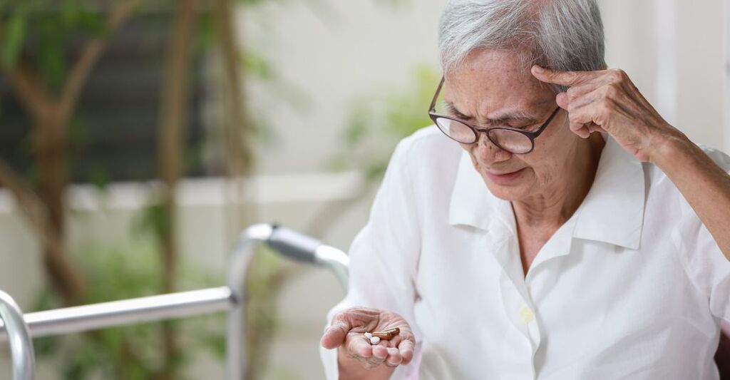 Una donna con Alzheimer.