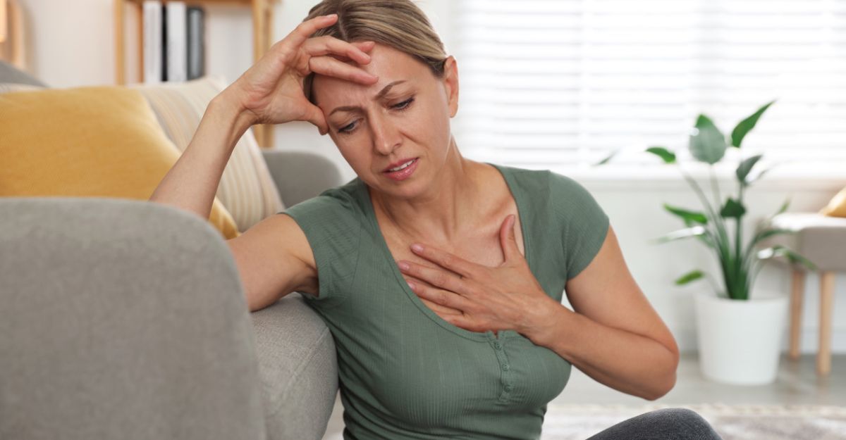 Una donna donna sofferente