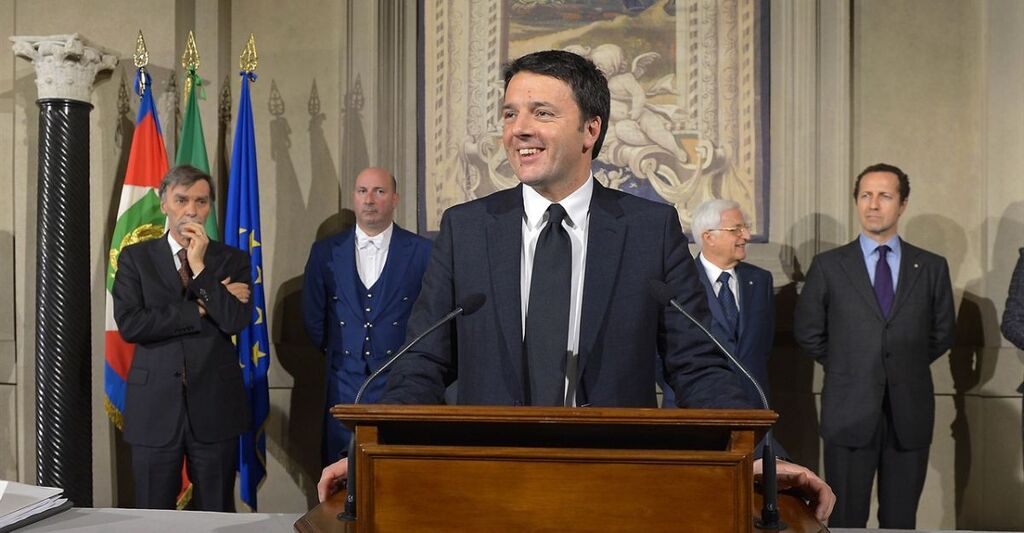 Una foto di Matteo Renzi al quirinale