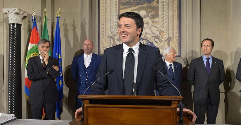 Una foto di Matteo Renzi al quirinale