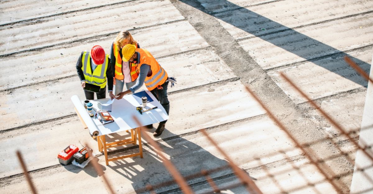 Degli operari al lavoro sotto il sole