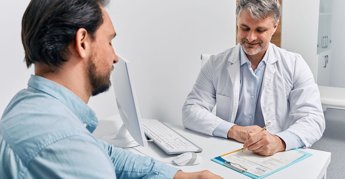 Un uomo dal medico