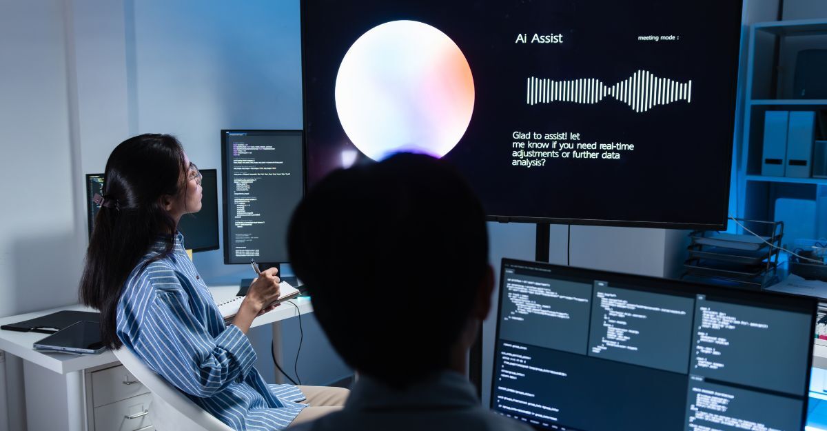 persone lavorano con l'aiuto dell'AI