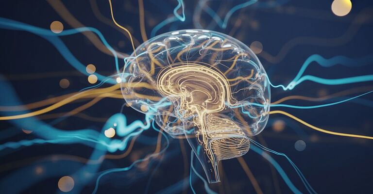L'immagine in 3D di un cervello