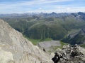 Uitzicht richting Piz Linard en Flüela Schwarzhorn