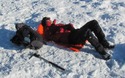 Stijn zonnebadend op Cairn Gorm