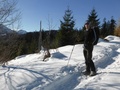 Stijn op sneeuwschoenen