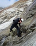 Moeizame traverse richting Fusshornbiwak