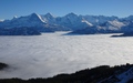Parapente boven de Hochnebel