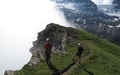 Bij het begin van de Graustock Klettersteig