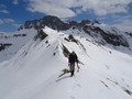 Terugblik richting Nollen en Rätschenhorn