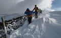 Afdaling door de sneeuw