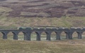 Goederentrein op het Dandry Mire Viaduct