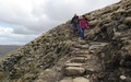 Joe en Elise dalen Plover Hill af