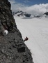 Abseilen naar het Spannortjoch