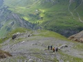 Afdaling richting Spannorthütte