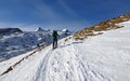 Beklimming op skis