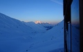 Keschhütte bij zonsopkomst