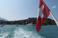 Vertrek van de boot uit Spiez