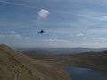 Helikopter boven Red Tarn