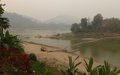 Luang Prabang: monding van de Nam Khan in de Mekong