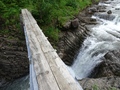 Brug over de Sihl, zonder leuning...