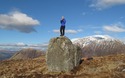 Emma op een boulder