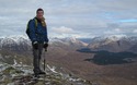 Jeffrey met uitzicht over Glen Etive