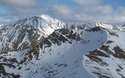 Terugblik op Stob Ban north ridge