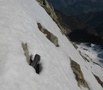 Jezus op het kruis in de sneeuw