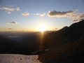 Zonsondergang vanop de Passo San Jorio