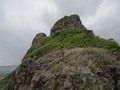 Terugblik Trois Mamelles (center peak)