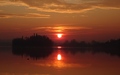 Lago di Pusiano: zonsondergang